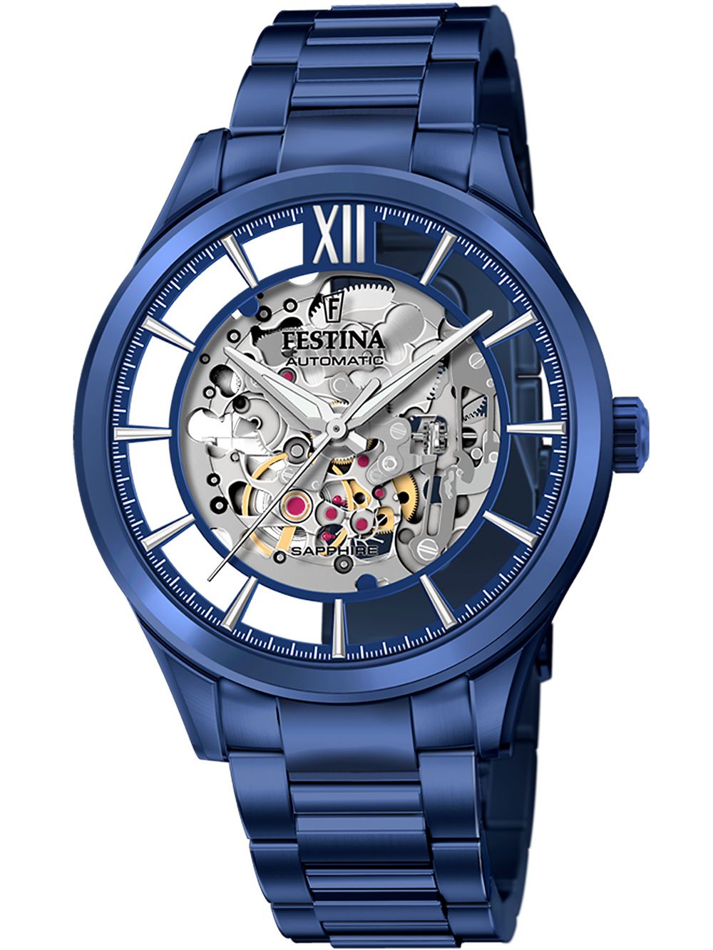 Festina F20631/1 Herrenuhr Blau • Automatikwerk • Saphirglas