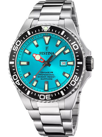 Festina Diver Saphire F20663/5 Herren Armbanduhr Blau • Saphirglas • 20 ATM Taucherwerk