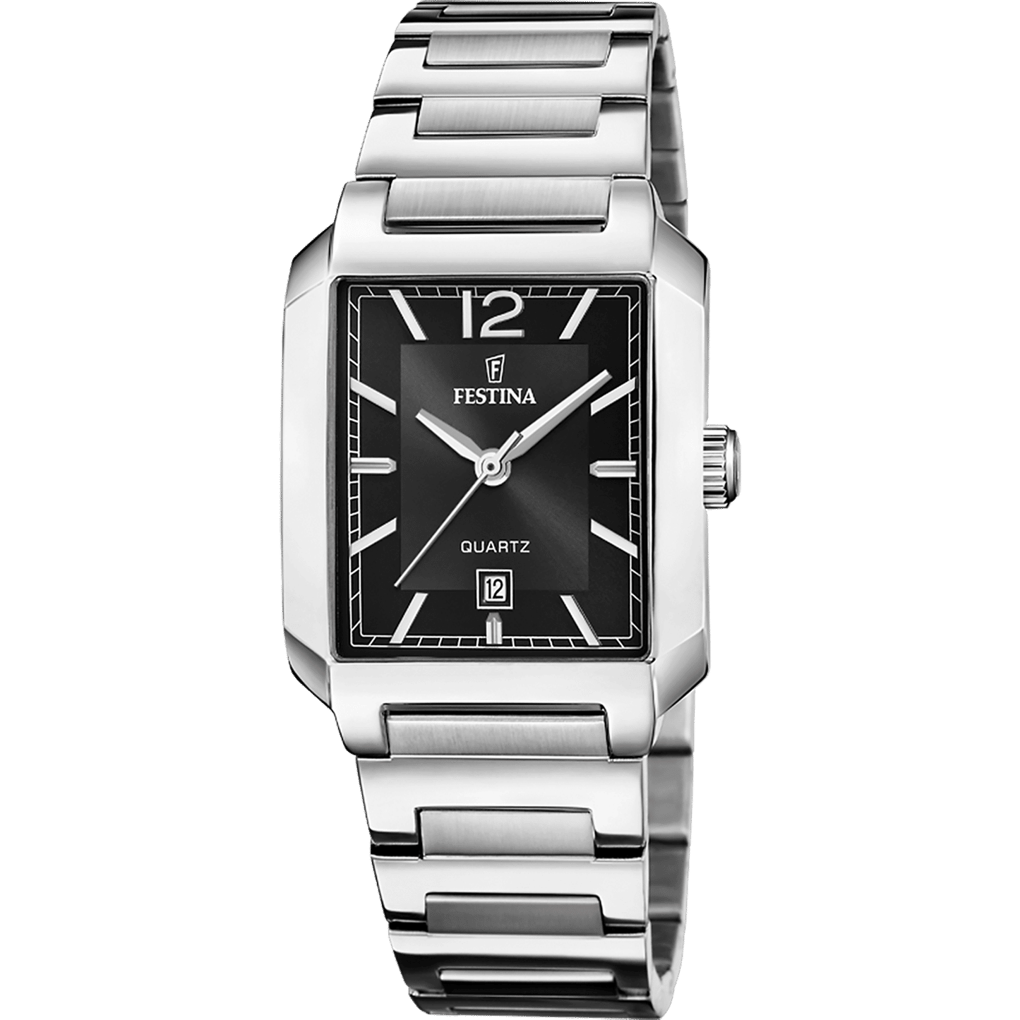 Festina On the Square F20679/4 Damenuhr Schwarz • Quarzwerk • 5 ATM