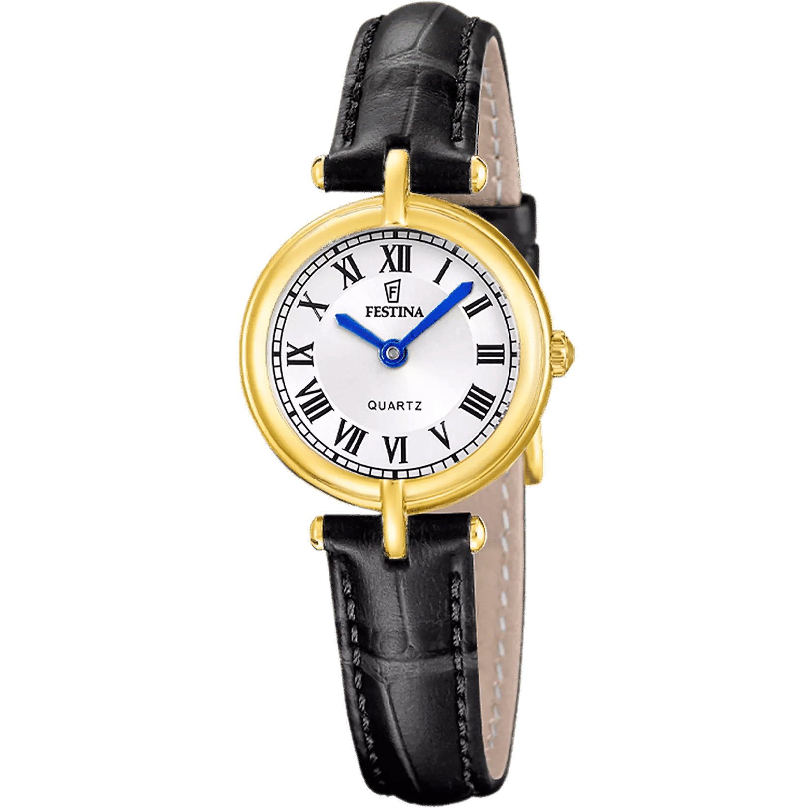 Festina Mademoiselle F20788/1 Damenuhr • Quarzwerk • Schwarzes Lederband