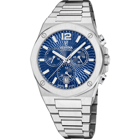 Festina Swiss Made F22002/2 Vallee Herrenuhr • Saphirglas • Chronograph