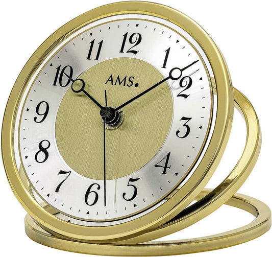 AMS Table Clock Metal • Precise Radio Controlled Movement • Elegant Design