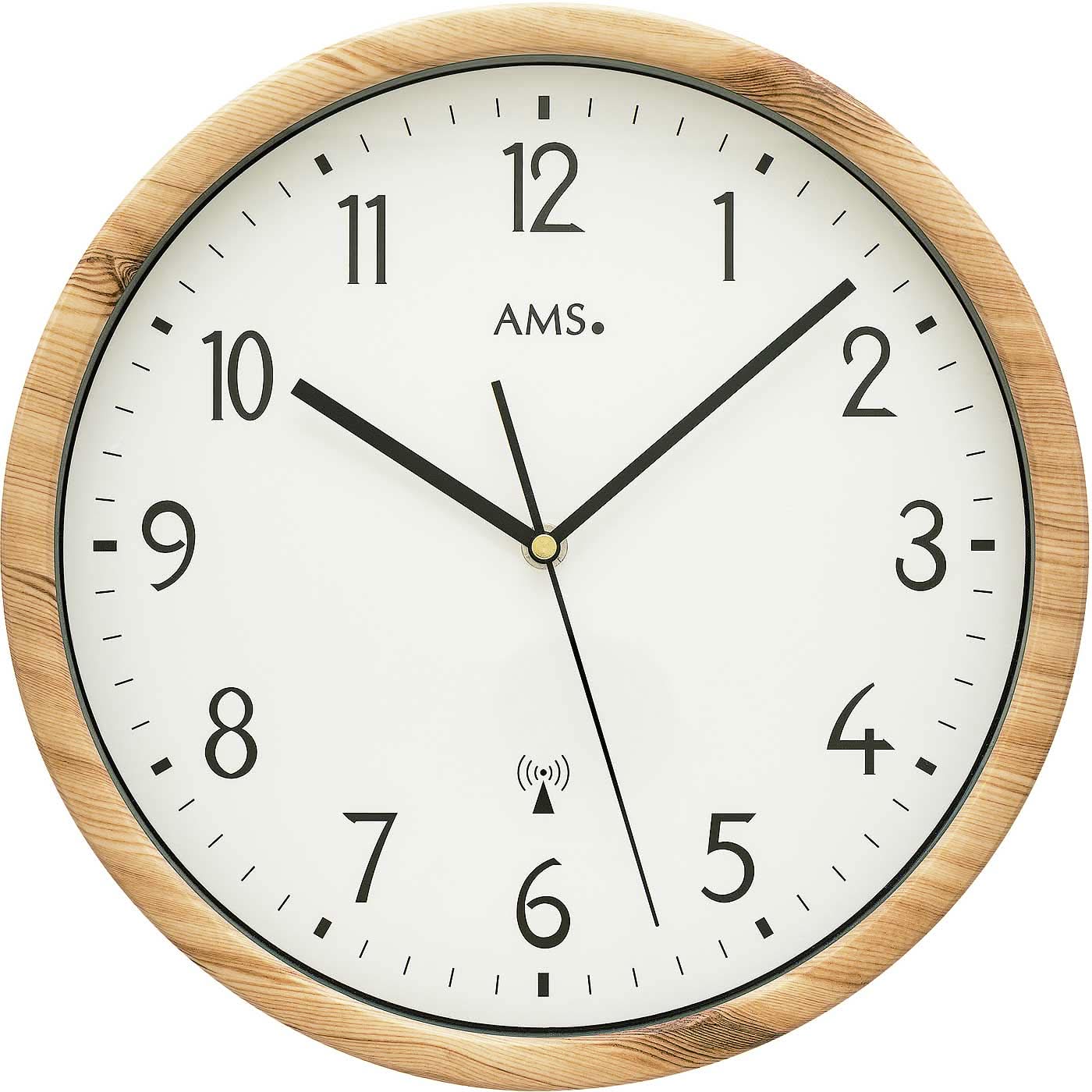 AMS Wall Clock 30x30x6 cm Plastic • Radio-controlled • Timeless Design