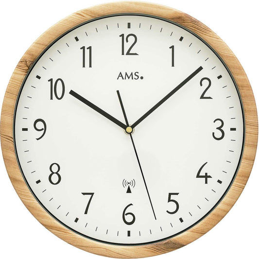 AMS Wall Clock 30x30x6 cm Plastic • Radio-controlled • Timeless Design