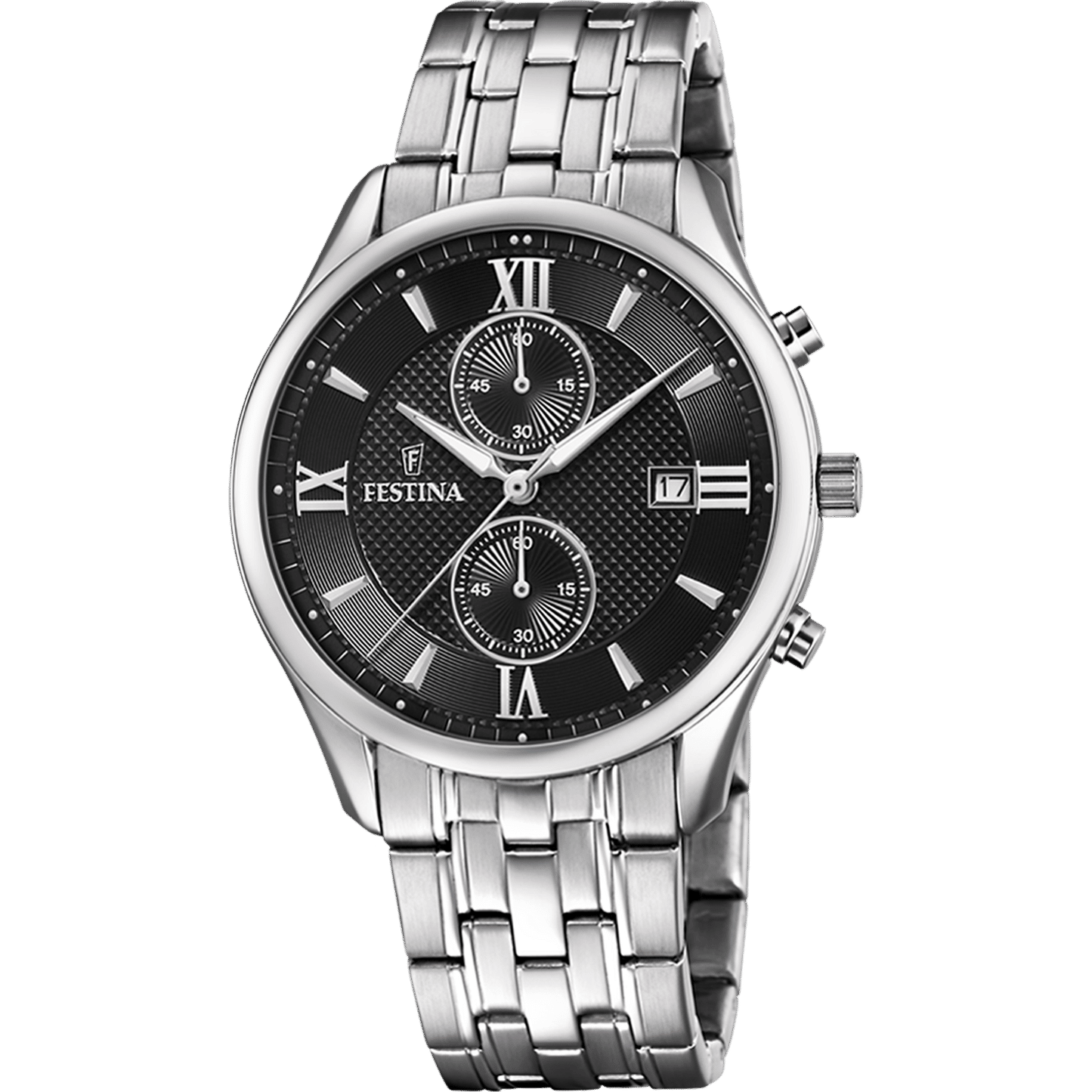 Festina Timeless Chronograph F6854/8 Herrenuhr Schwarz • Chronograph • Mineralglas