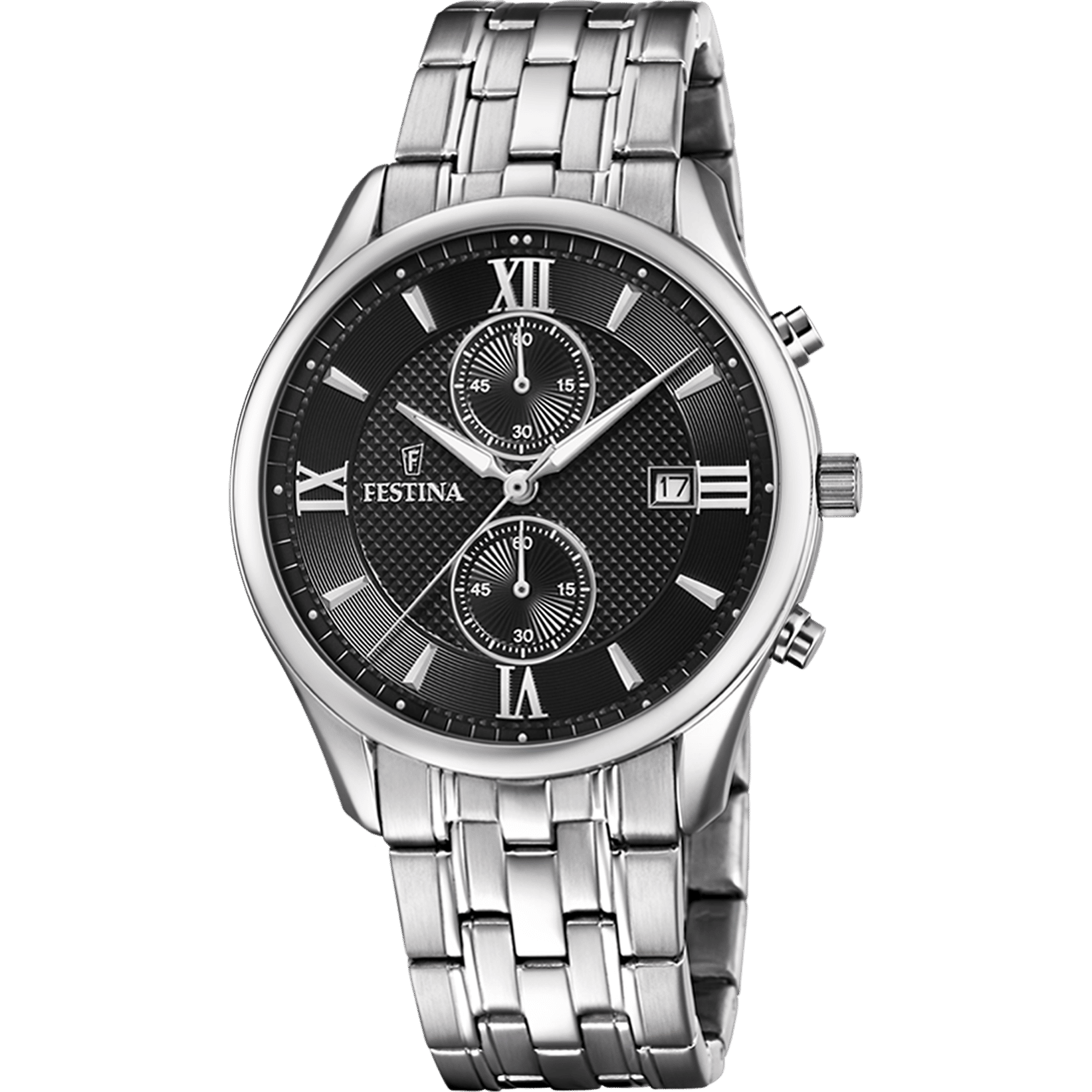 Festina Timeless Chronograph F6854/8 Herrenuhr Schwarz • Chronograph • Mineralglas