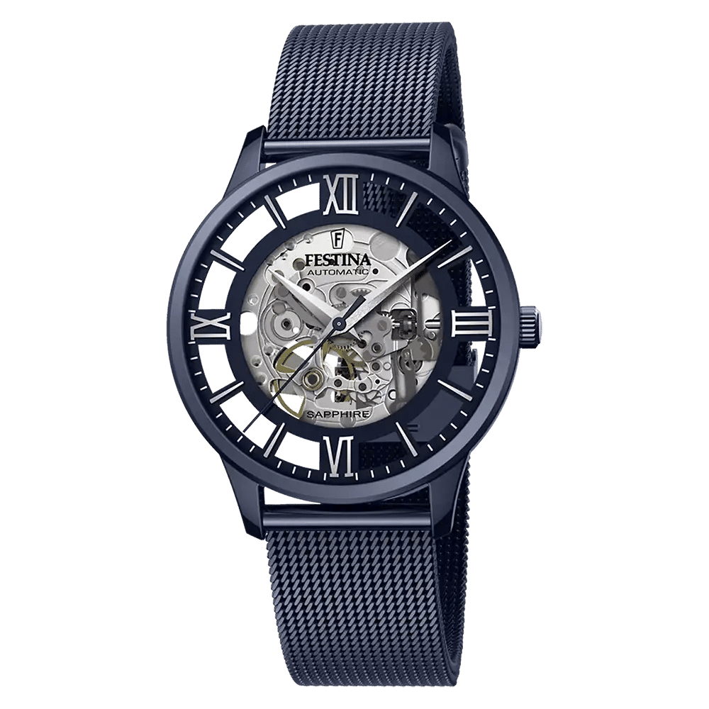 Festina F20574/1 Herrur Automatisk Blå • Safirglas • MIYOTA Automatiskt Urverk