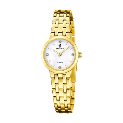 Festina Mademoiselle F20748/1 Damklocka Vit • Kvartsrörelse • Armband i Rostfritt Stål