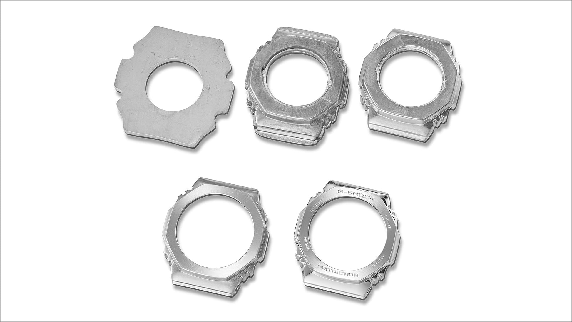 Casio GM-5600YM-8ER G-Shock Herrenuhr Silber • Edelstahllünette • 20 bar wasserdicht, Bild 5