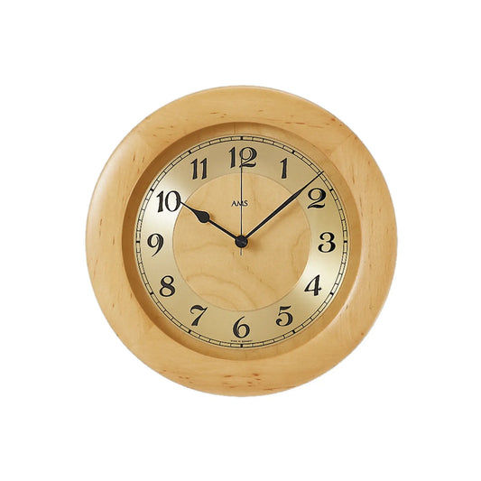 AMS Radio-Controlled Wall Clock F5809/16 Alder Wall Clock • Radio-Controlled Movement • Mineral Glass