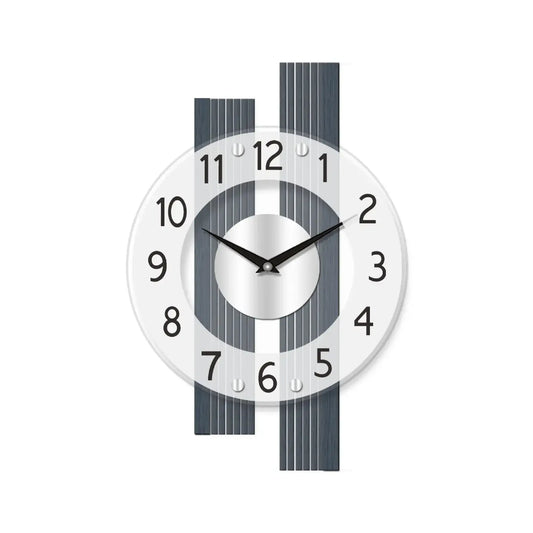 AMS F5876 Wall Clock Anthracite • Radio-Controlled • Satinized Mineral Glass