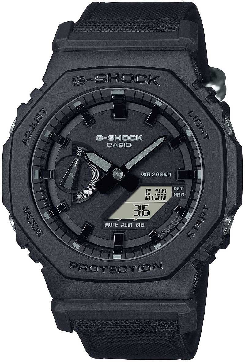 Casio G-Shock GA-2100BCE-1AER Men's Watch • Carbon Core Guard • Cordura Strap