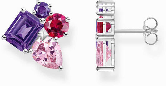Ear studs with 4 elaborate zirconia stones - Thomas Sabo Model: H2275-477-7