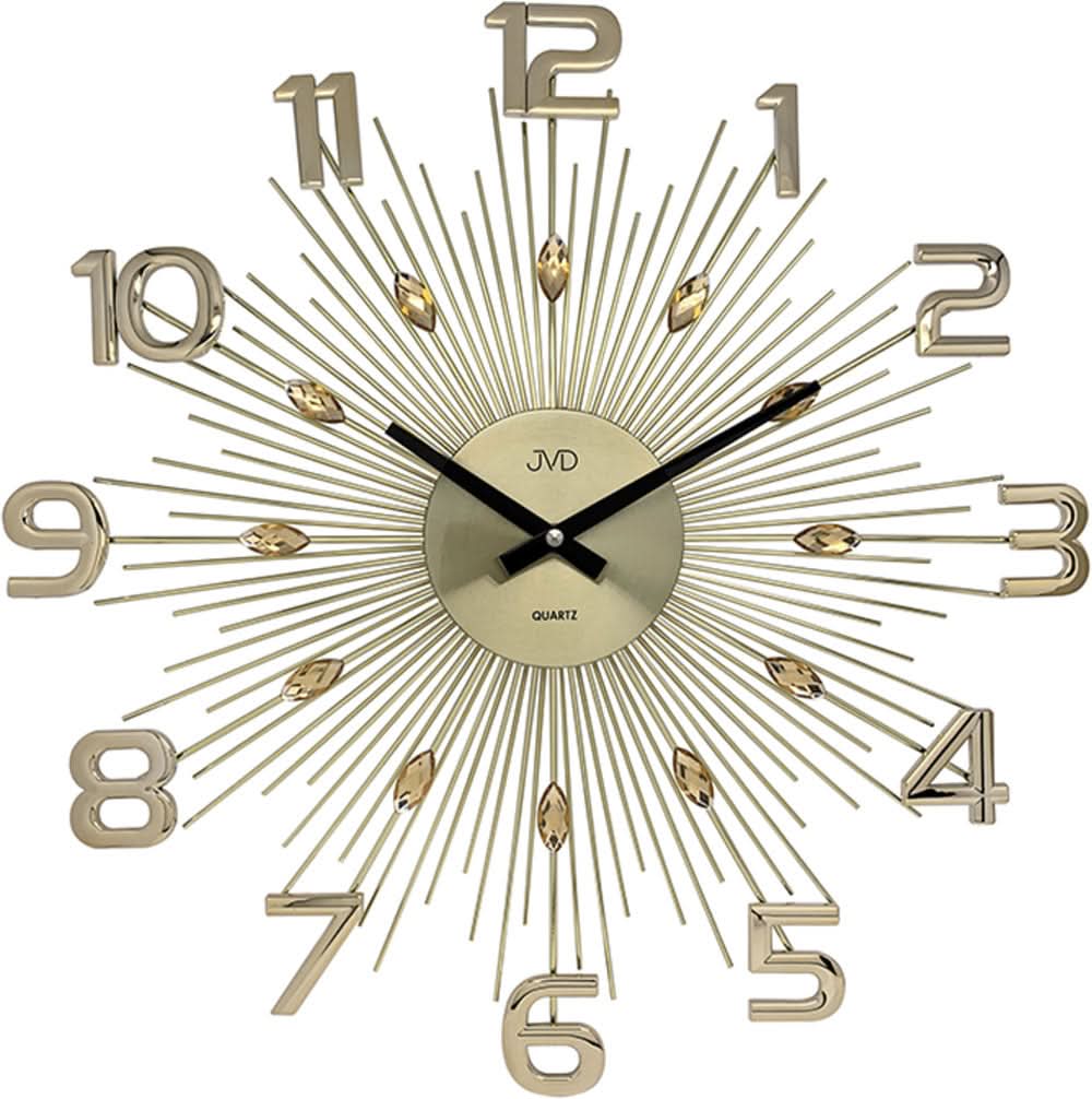 JVD Wall Clock 49x49x5 cm Metal • Stylish Design • Precise Quartz Movement