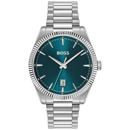 BOSS Cheswick 1514309 Herrenuhr • Blaues Sunray-Zifferblatt • Edelstahlgehäuse