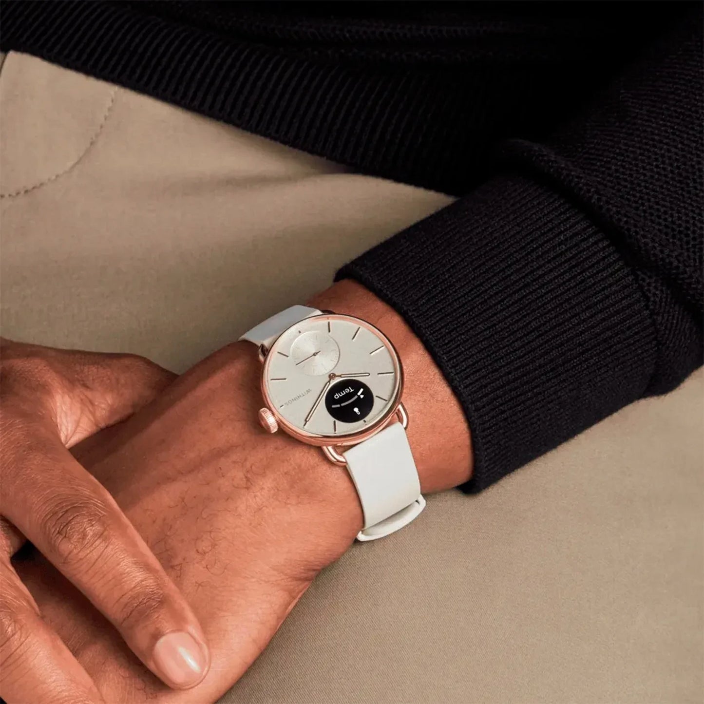 Withings ScanWatch 2 HWA10-MODEL 3-ALL Damen Armbanduhr Roségold • GPS und EKG • Gesundheitsüberwachung, Bild 2
