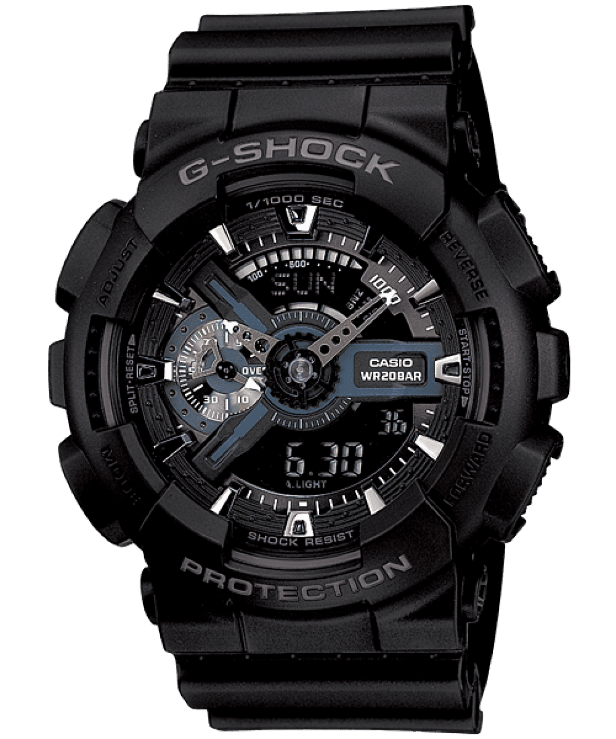 Casio GA-110-1BER G-Shock Herrenuhr Schwarz • Analog-Digital • 20 BAR Wasserdichtigkeit