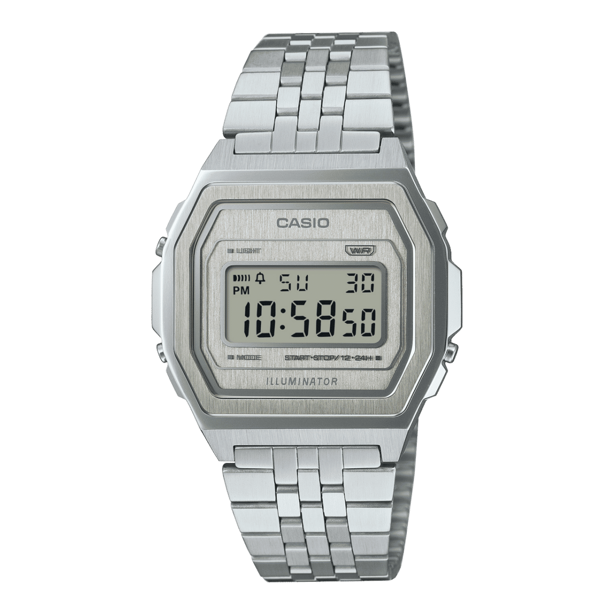 Casio Vintage A1000A-7EF Armbanduhr Silber • Mineralglas • Edelstahlgehäuse