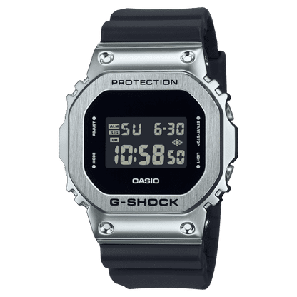 Casio GM-5600U-1ER G-Shock Herrenuhr Schwarz • Gehäuse aus Resin/Edelstahl • Invertiertes LCD-Display