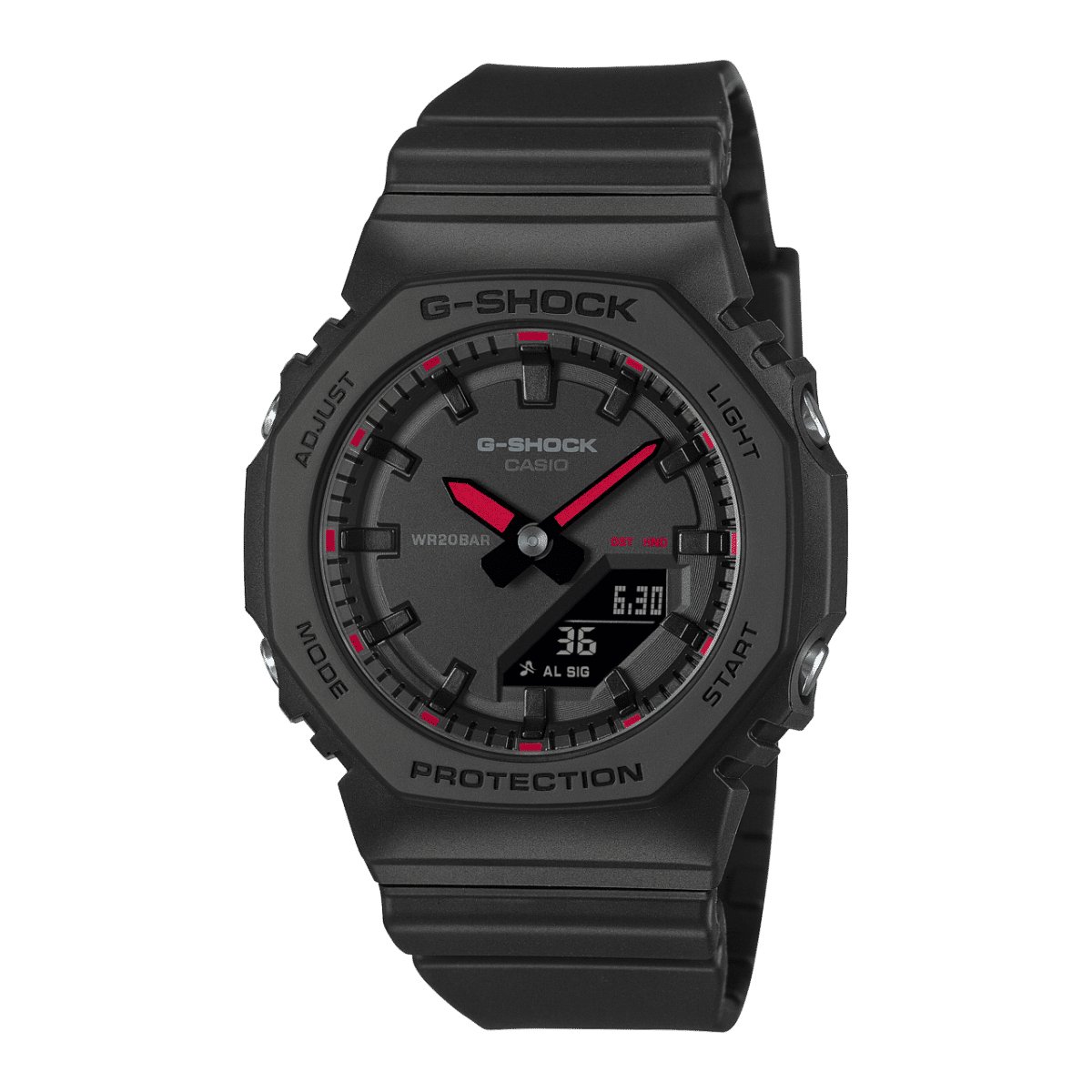 Casio G-Shock GMA-P2100SA-1A1ER Damen Armbanduhr Schwarz • Biobasiertes Resin • Neobrite Leuchtzeiger