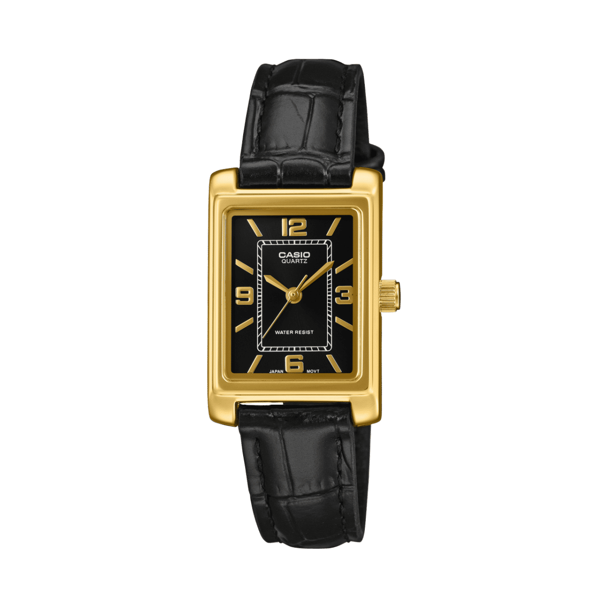 Casio Timeless LTP-1234PGL-1AEF Damen Armbanduhr Gold • Tonneau-Gehäuse • Mineralglas