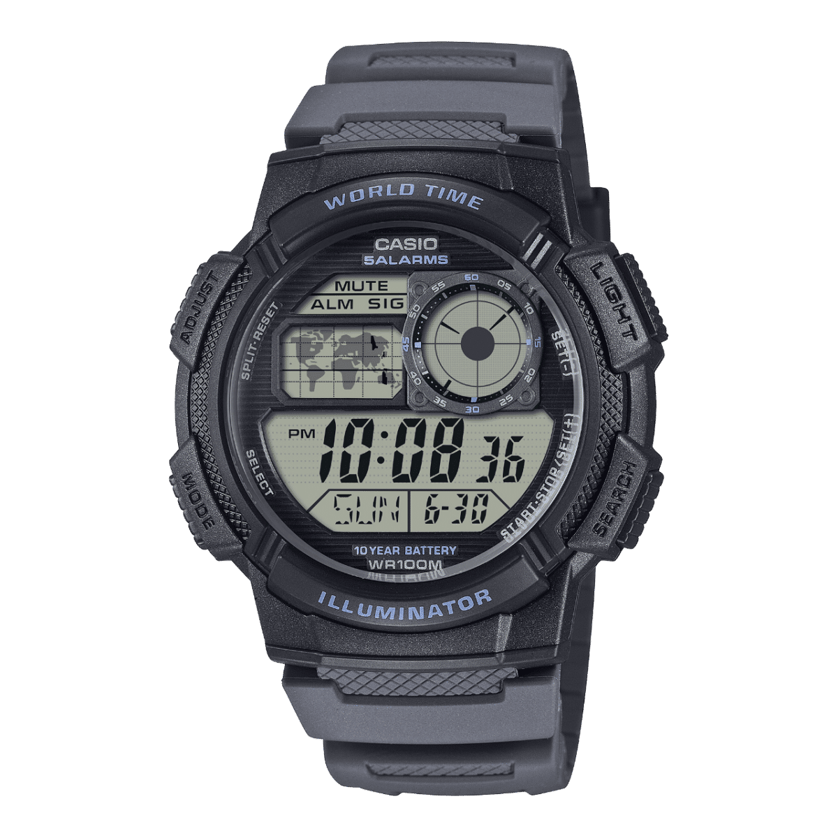 Casio Vintage AE-1000W-8AVEF Armbanduhr Schwarz • 10-Jahres-Batterie • 100m Wasserdicht