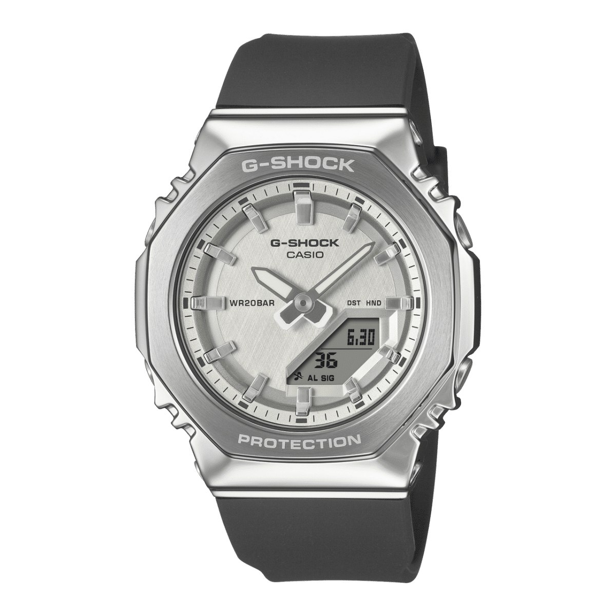 Casio G-Shock GM-S2110-1A7ER Damen Armbanduhr • Biobasiertes Harz • Achteckige Metalllünette