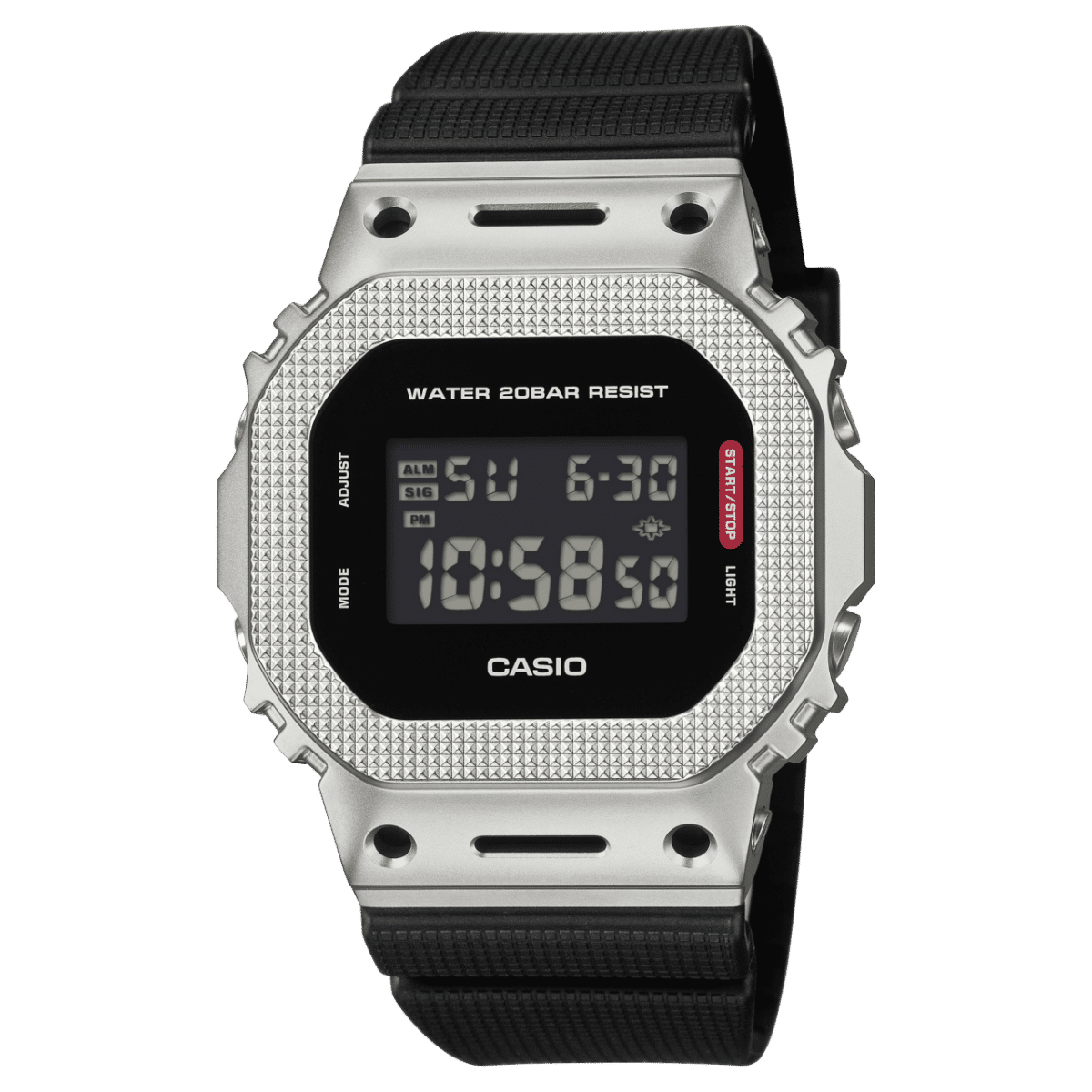 Casio G-Shock GM-5600M-1ER Herrenuhr • Metalllünette aus Edelstahl • Stoßfest & 20 bar wasserdicht