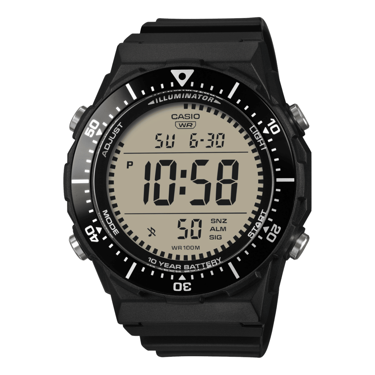 Casio Timeless AE-1700H-1AVEF Armbanduhr Schwarz • 100 m Wasserdicht • 10-Jahres-Batterie