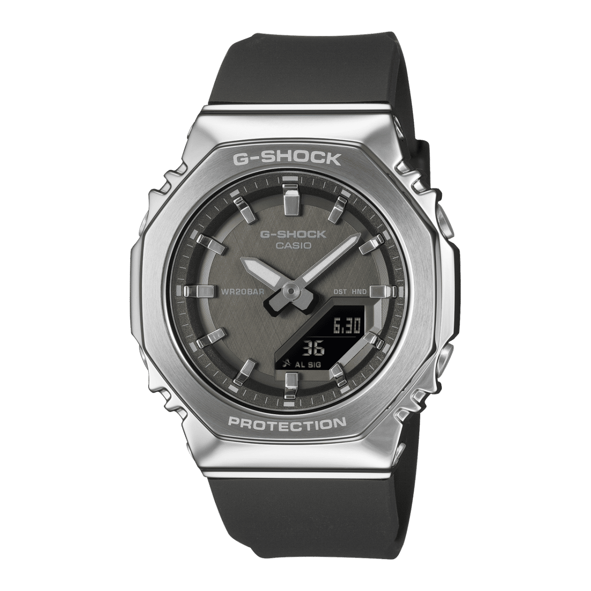 Casio G-Shock GM-S2110-1A1ER Damen Armbanduhr • Metalllünette • Biobasiertes Harz