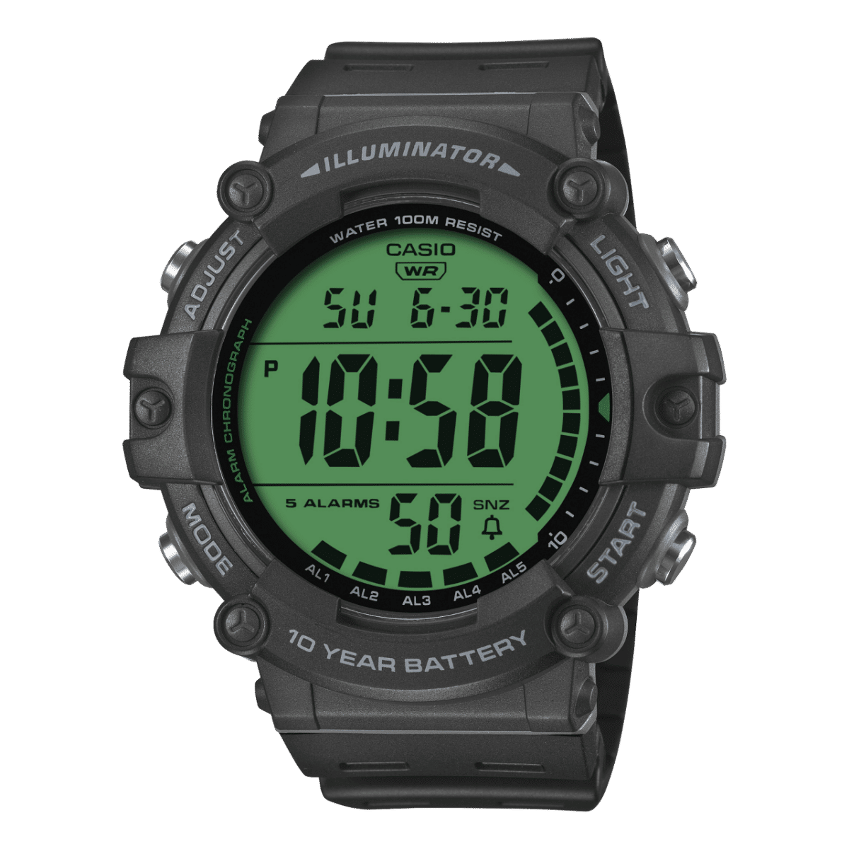 Casio Timeless AE-1500WHC-1AVEF Armbanduhr Schwarz • 100 m Wasserdicht • 10 Jahre Batterie