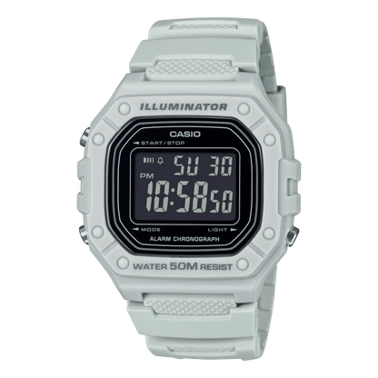 Casio W-218H-8BVEF Herren-Digitaluhr Sandfarben • Stoppuhr • LED-Beleuchtung
