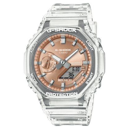 Casio G-Shock Classic GA-2100BM-7A5ER Herren • Transluzentes Resin-Gehäuse • Analogdigital mit Weltzeit