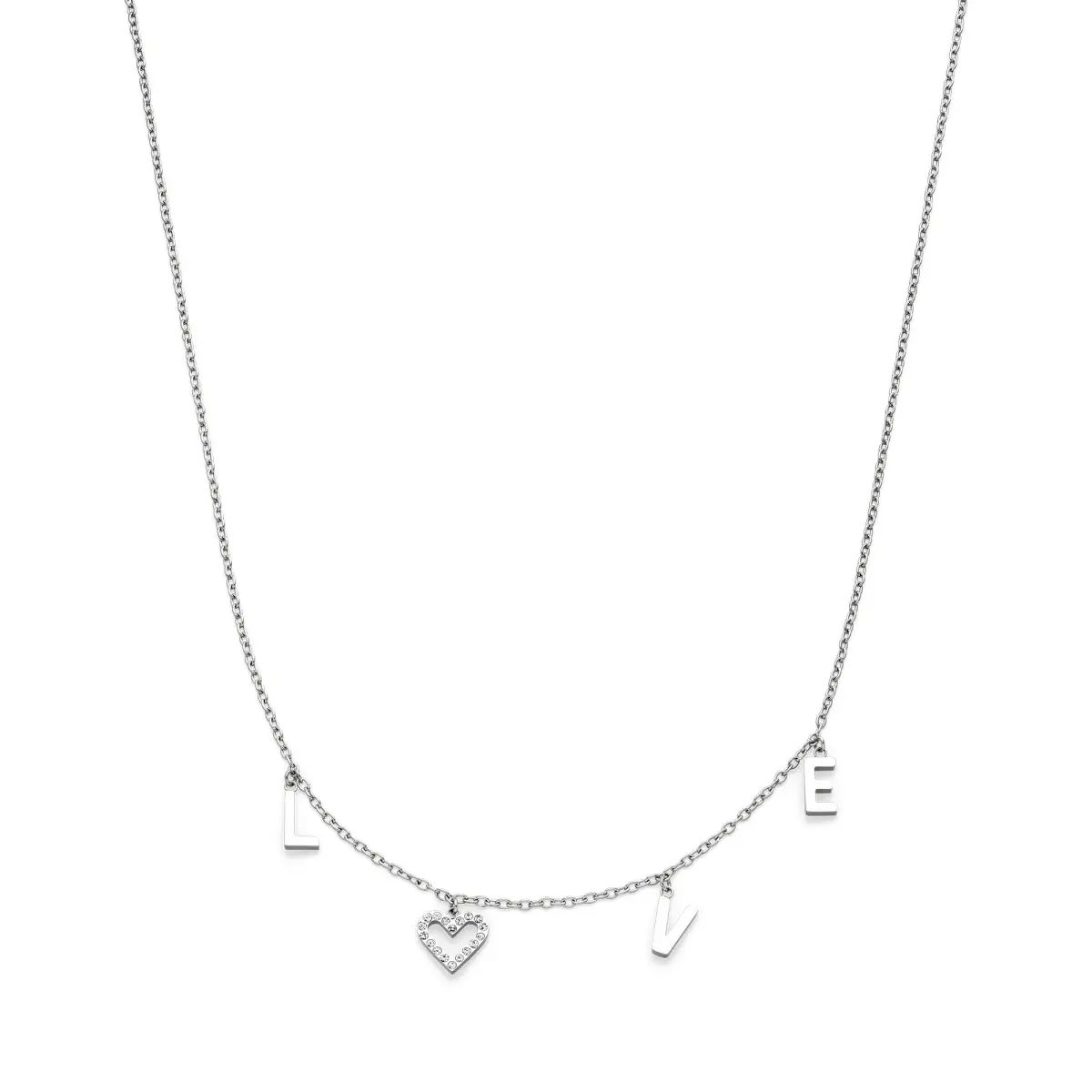 s.Oliver Necklace with Love Lettering and Heart Motif - Model: SOJ-0103-N-47