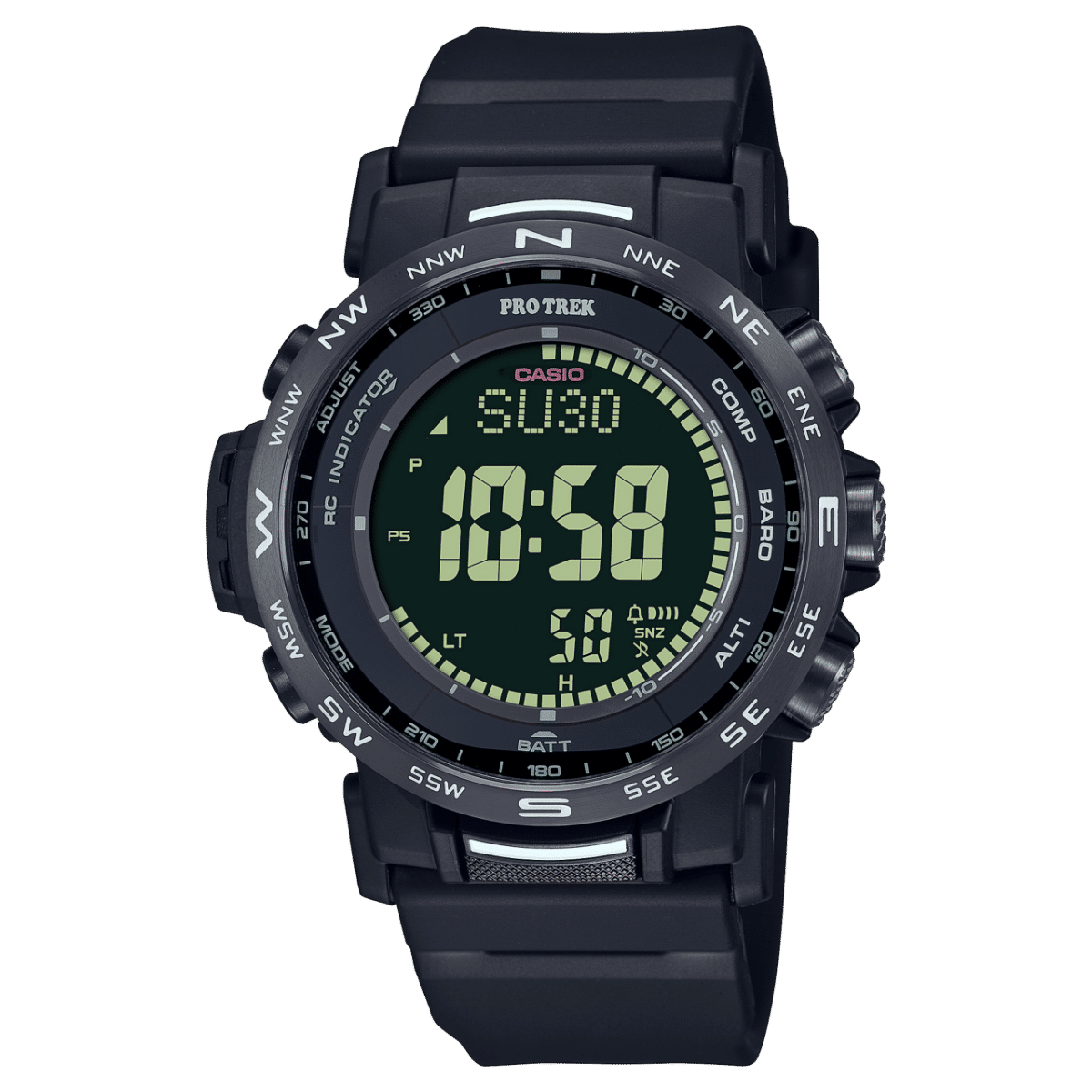Casio PRW-35Y-1BER PRO TREK Herrenuhr Schwarz • Tough Solar & Multiband 6 • Digitaler Kompass & Höhenmesser