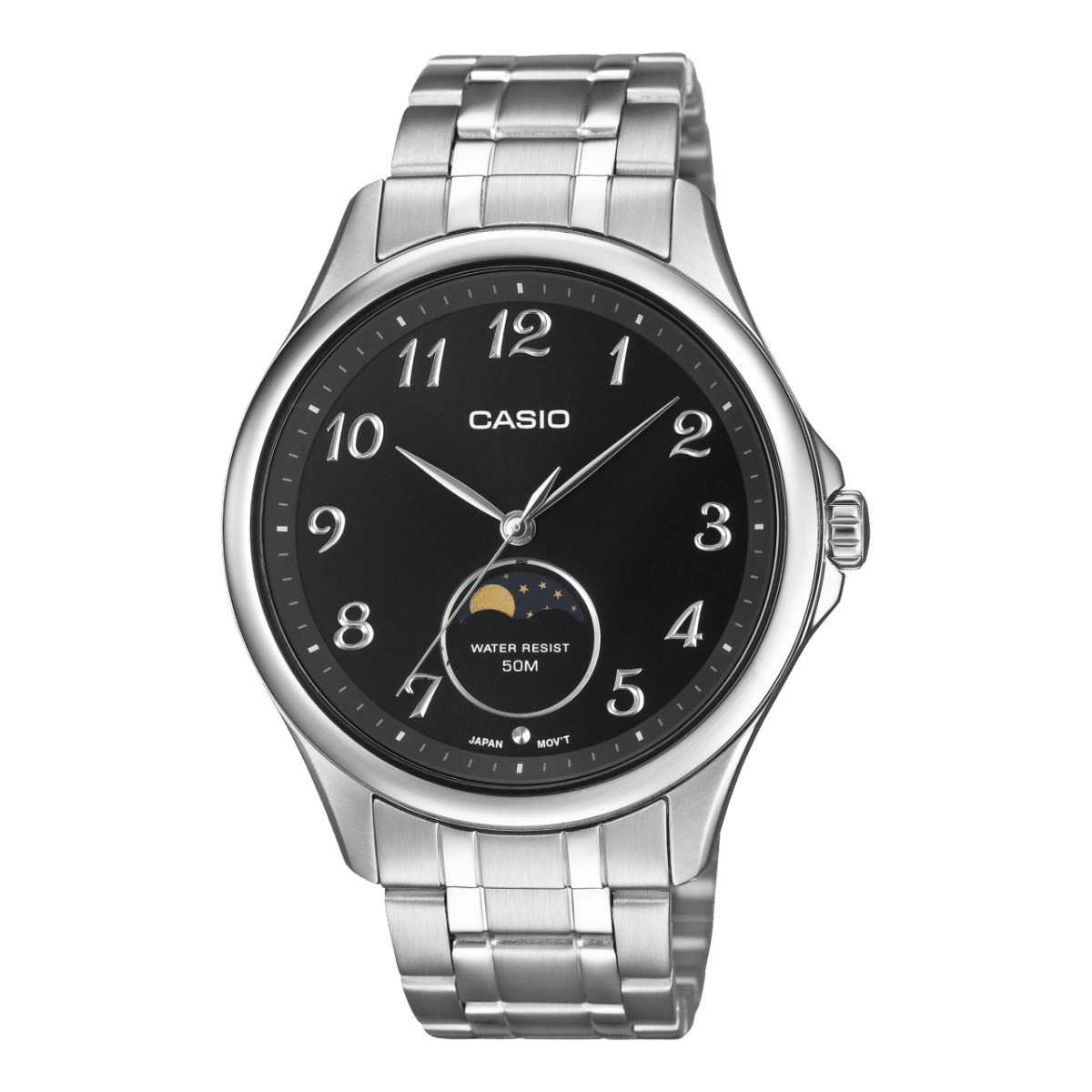 Casio Timeless MTP-M110D-1AVER Herrenuhr • Mondphasen-Anzeige • Mineralglas