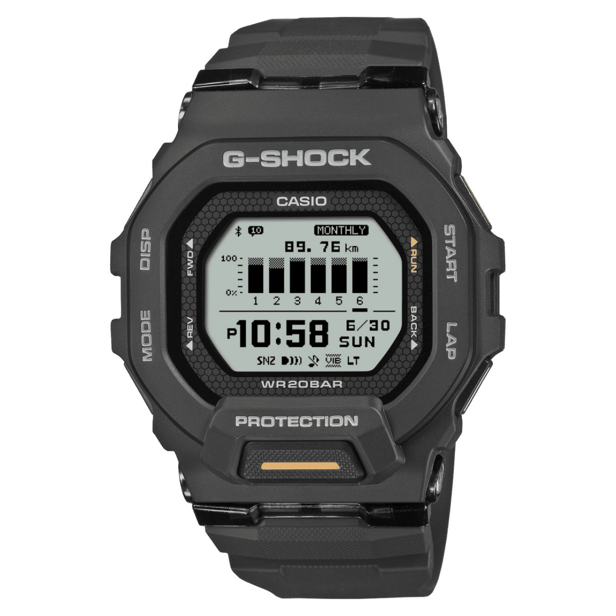 Casio GBD-200-1A1ER G-Shock G-Squad Herren • MIP-LCD Display • Bluetooth Distanz-Tracking