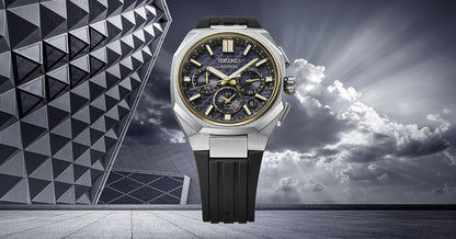 Seiko Astron HAB003J1 Herrenuhr Bicolor • GPS Solar • Saphirglas