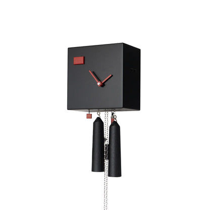 Rombach & Haas KUBUS CU34-2 Wall Clock Black • Mechanical 8-Day Movement • Original Black Forest Cuckoo Clock