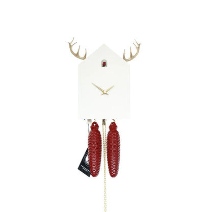 Rombach & Haas Style OD34HG-1/3 Wall Clock White • Mechanical 8-Day Movement • Original Black Forest Cuckoo Clock