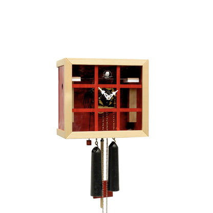 Rombach & Haas Einblick FV35-3 Wall Clock Red • Mechanical 8-Day Movement • Original Black Forest Cuckoo Clock