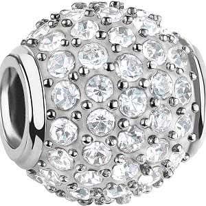 Stainless steel charm set with stones - Bering Jewelry Model: LittleSparkle-1