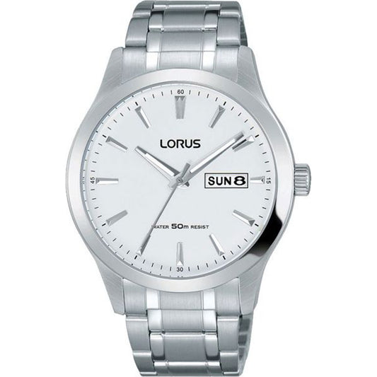 Lorus Classic RXN25DX5 Herren Armbanduhr • Tag-Datum-Anzeige • Edelstahlarmband