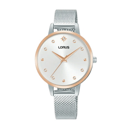 Lorus RG288XX9 Ladies' Watch White • Mineral Glass • Stainless Steel Mesh Bracelet