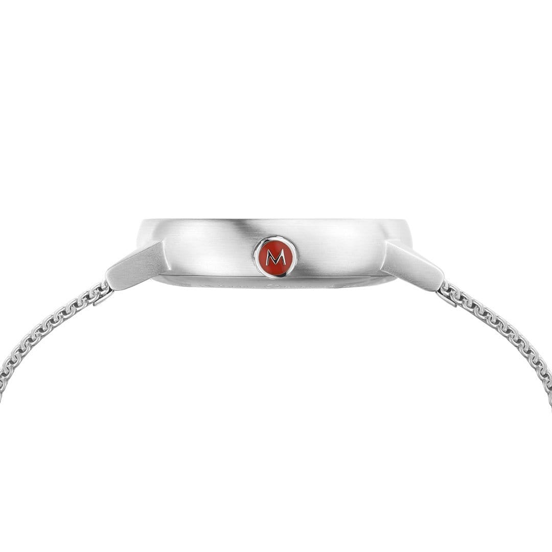 Mondaine evo2 MSE.35110.SM Damenuhr Silber • Saphirglas • Milanaise-Meshband, Bild 5