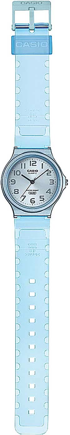 Casio MQ-24S-2BEF Watch • Iconic retro design • Blue transparent finish