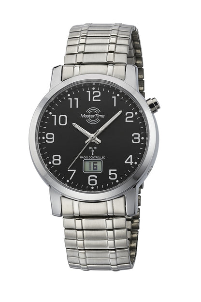 Master Time Basic MTGA-10308-22M Herren Armbanduhr Silber • Funkuhrwerk DCF77 • Mineralglas