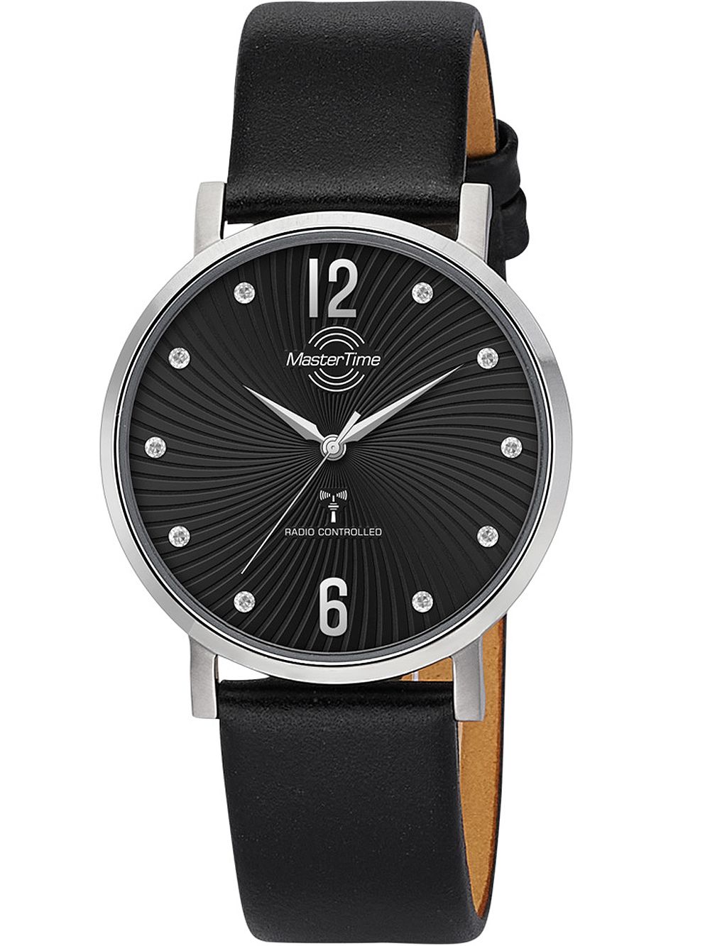 Master Time Advanced MTLA-10801-25L Damen Armbanduhr Schwarz • Funkuhr DCF77 • Mineralglas