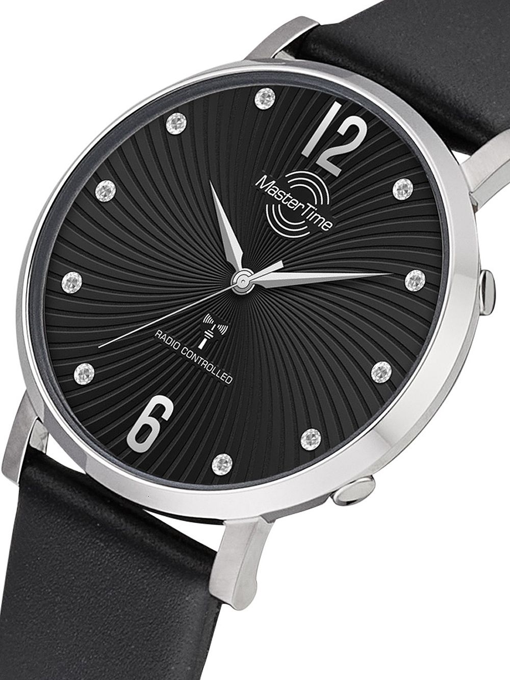 Master Time Advanced MTLA-10801-25L Damen Armbanduhr Schwarz • Funkuhr DCF77 • Mineralglas, Bild 3