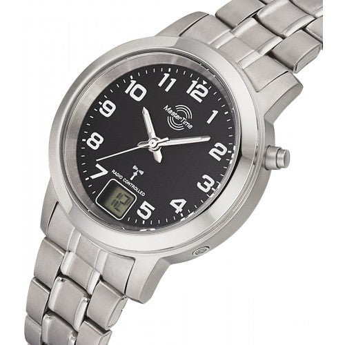 Master Time MTLT-10758-22M Titan Basic II Damenuhr Silber • Funkuhrwerk • Leuchtzeiger, Bild 2